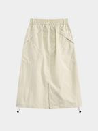 MontView - Women's Quick-Dry Drawstring Utility Midi Skirt