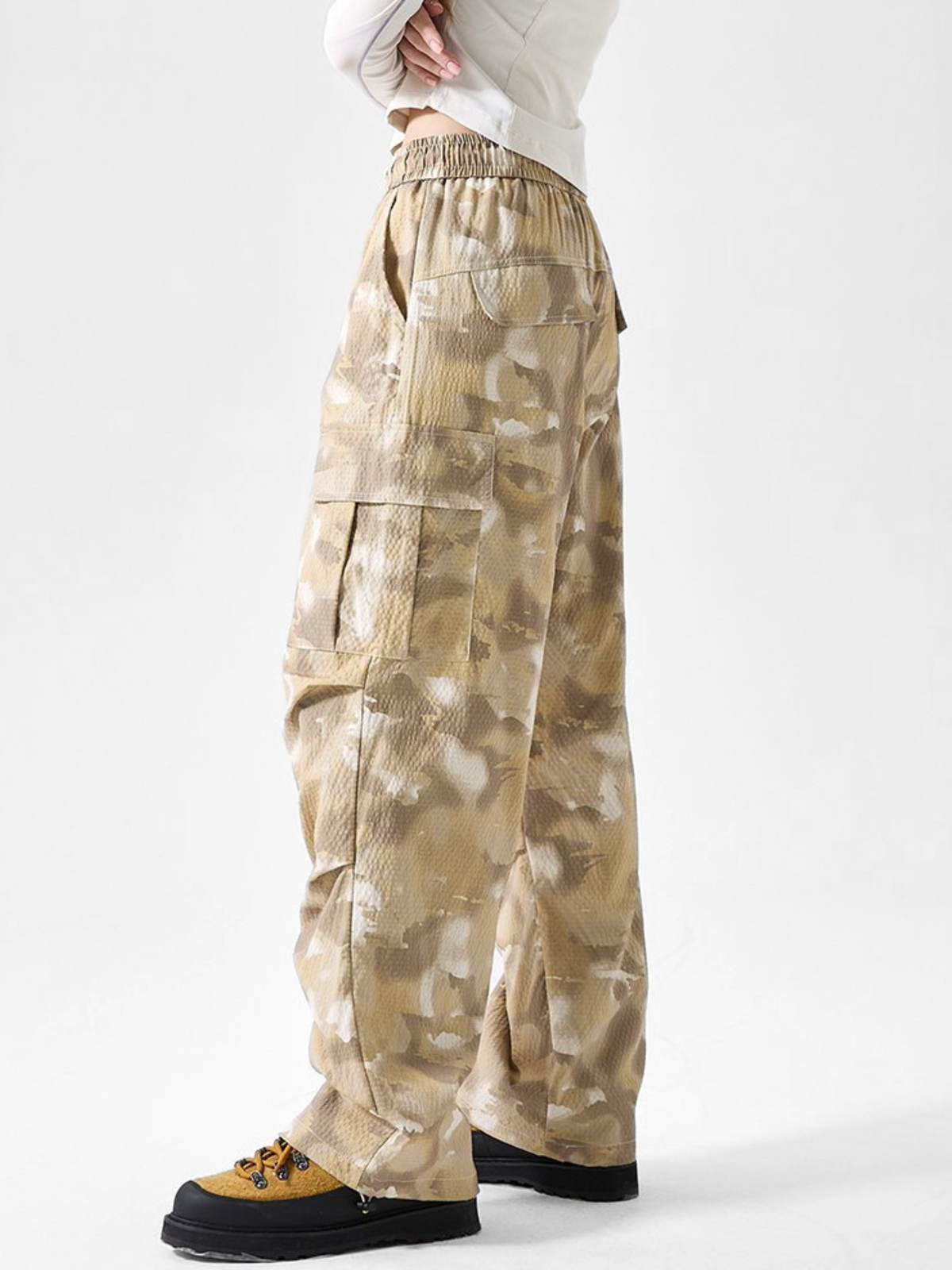 OwlCliff – Wasserabweisende Triple-Protection Cargo-Hose mit Camo-Muster