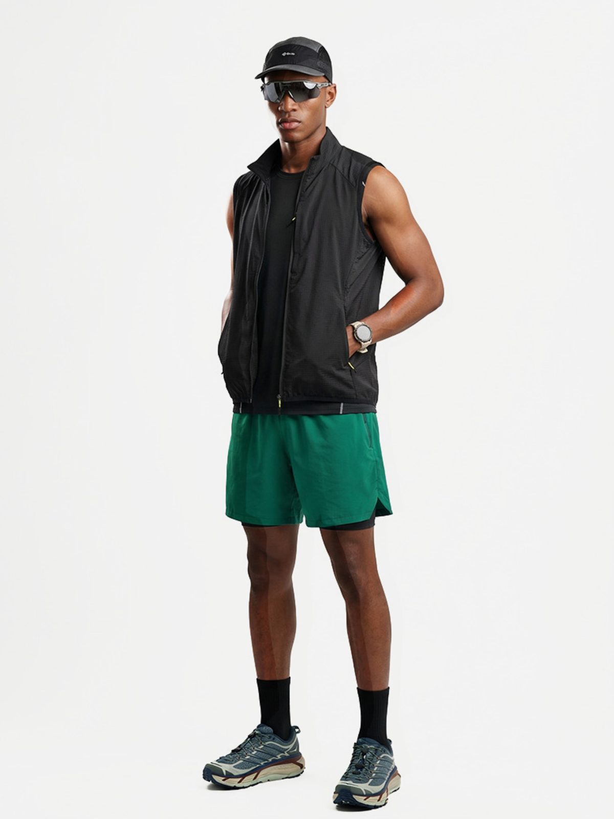 FoxCliff – Leichte, atmungsaktive Unisex-Weste aus perforiertem Mesh mit Reißverschluss