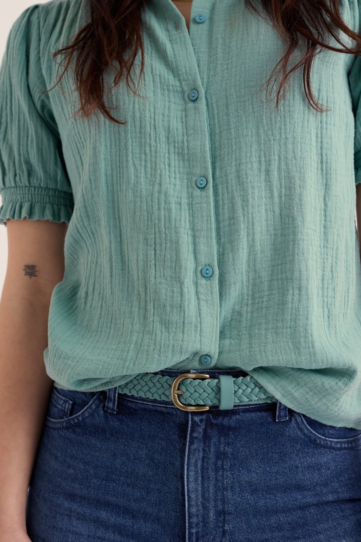 Intertwined Woven Leather Belt