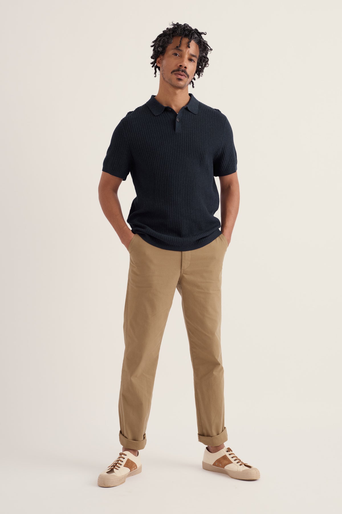 Herren-Poloshirt Koeswik aus gestrickter Bio-Baumwolle