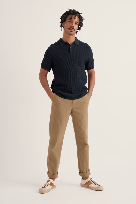 Herren-Poloshirt Koeswik aus gestrickter Bio-Baumwolle