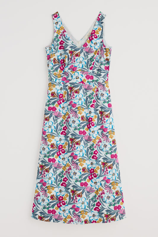 Sky Beyond Sleeveless V-Neck Dress