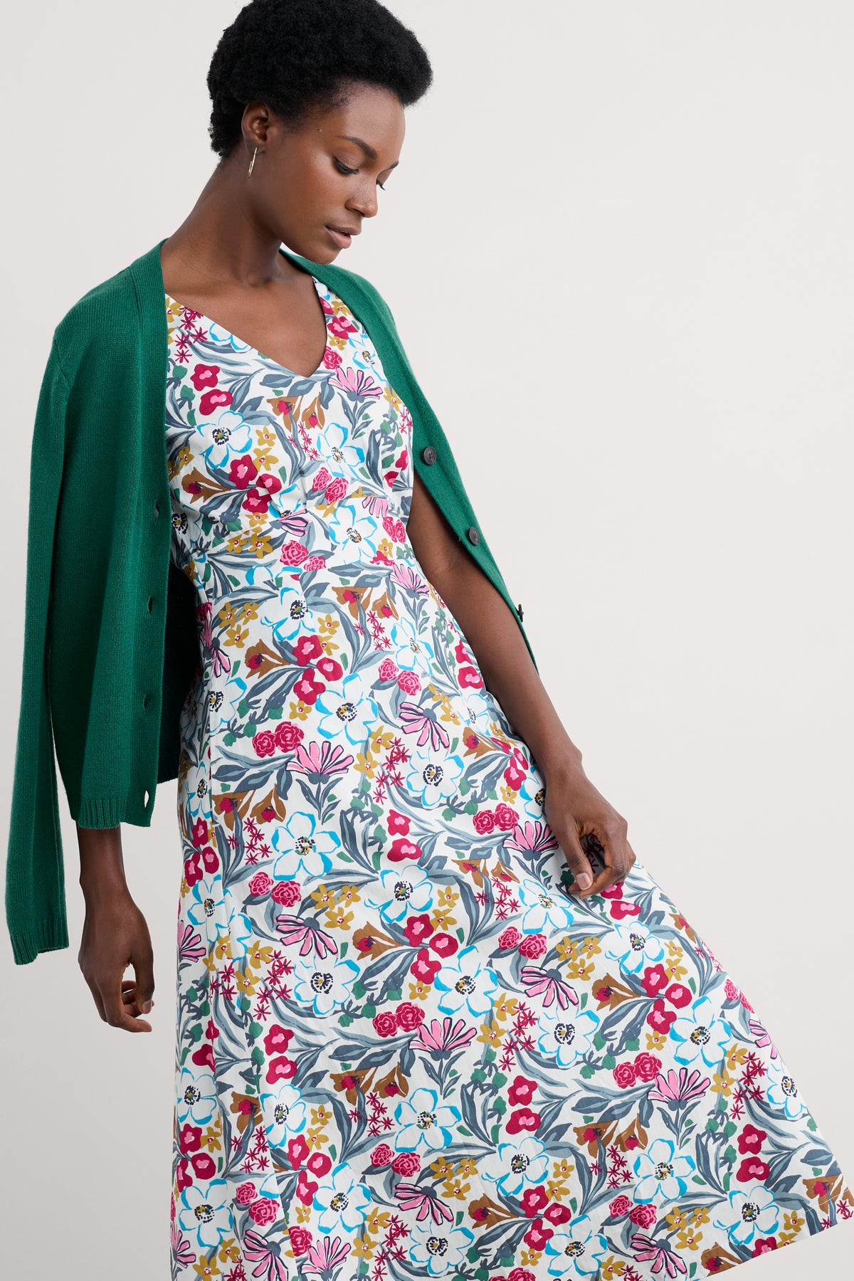Sky Beyond Sleeveless V-Neck Dress