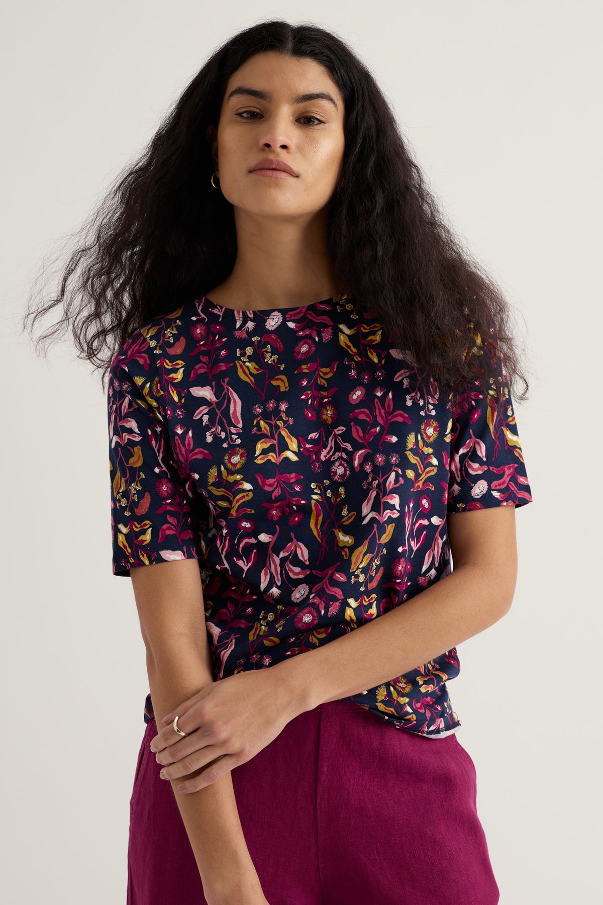 Poisson Printed T-Shirt in GOTS-Certified Organic Cotton Jersey