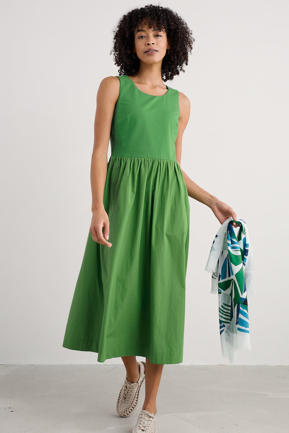 Ärmelloses Kleid aus Madder-Jersey-Webmix