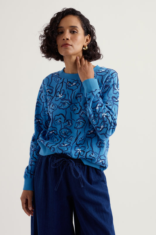 Bright Wave Crew Neck Sweatshirt