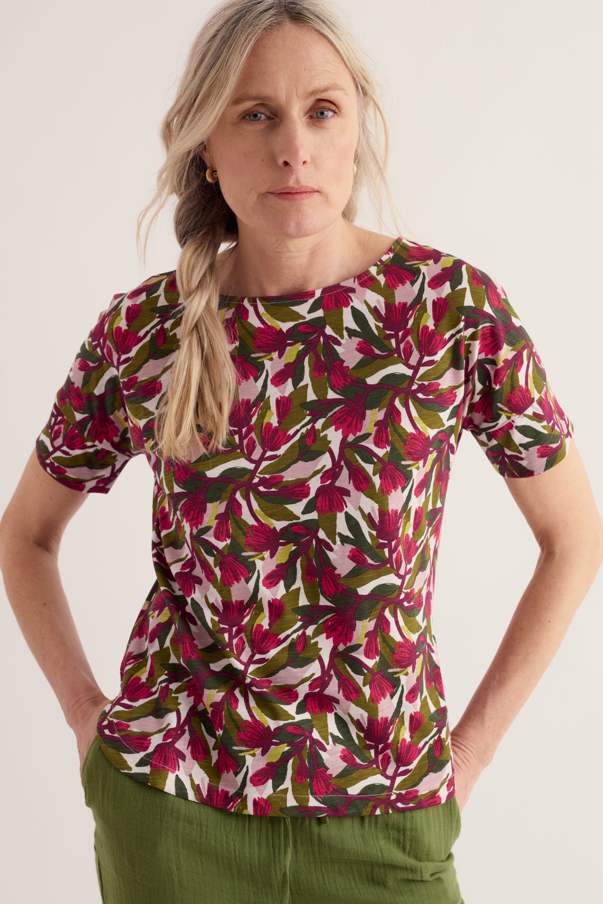 Bryher View Printed T-Shirt in GOTS Organic Cotton