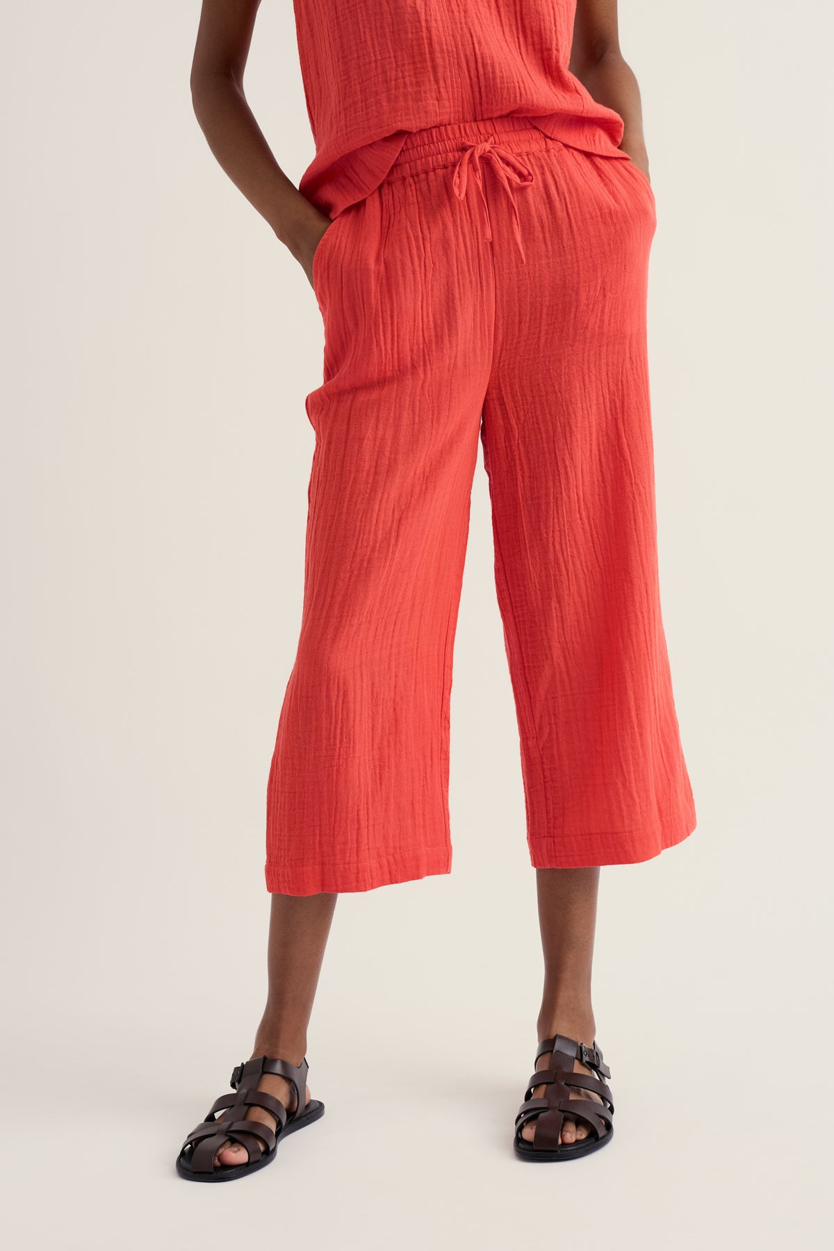 Tide Flow Wide Leg Organic Cotton Crops