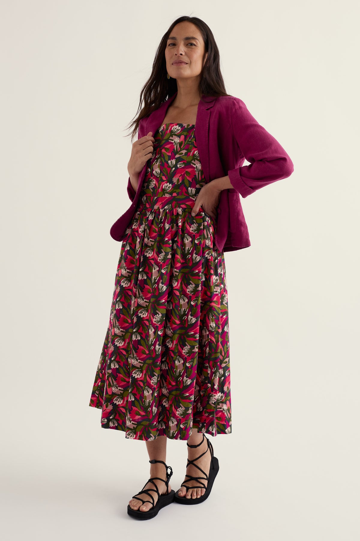 Fox Cove Midi Dress in GOTS-Certified Organic Cotton