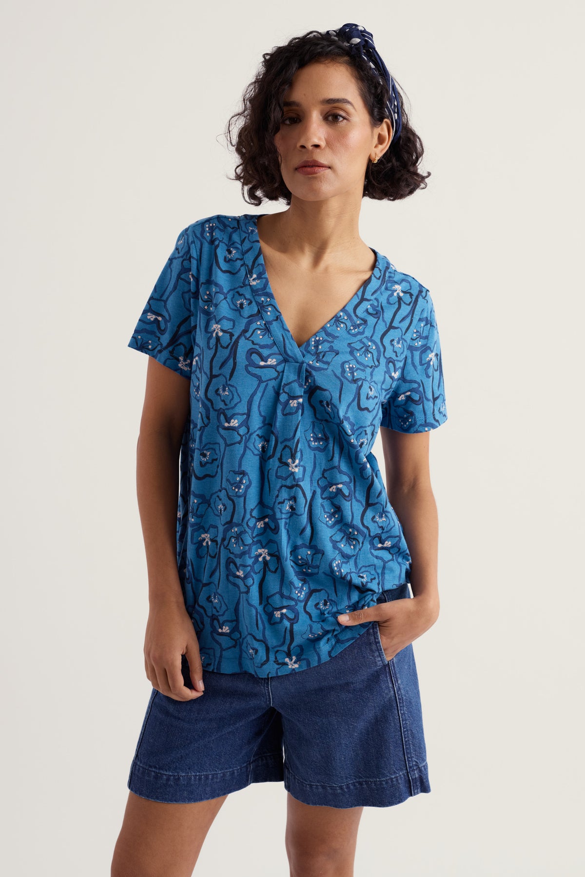 Barnoon Kurzarm-Jerseyshirt mit Druck