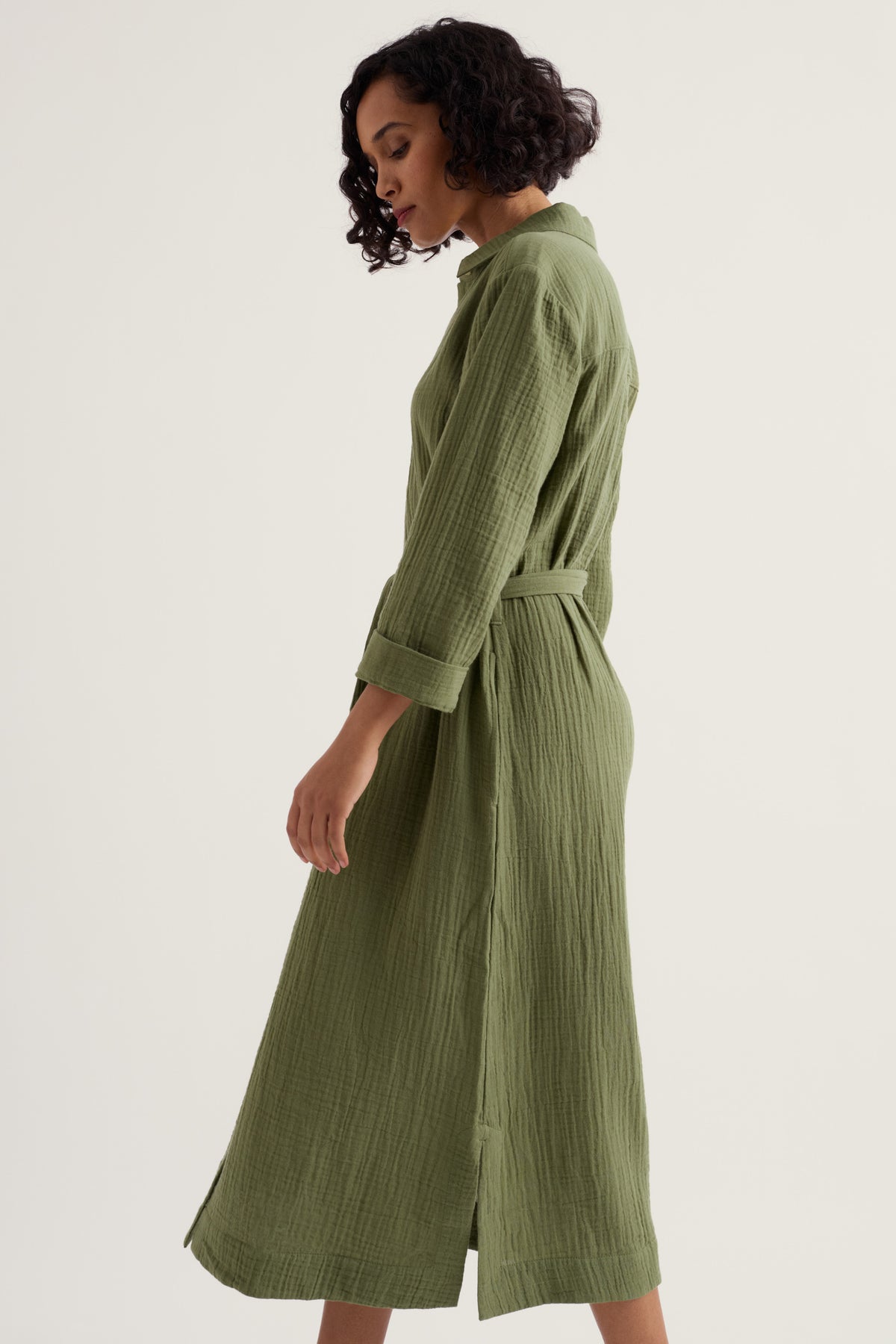 Whitsand Cove Midi-Hemdkleid aus GOTS-zertifizierter Bio-Baumwolle