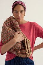 Alkanet Jute Clam-Shaped Bag